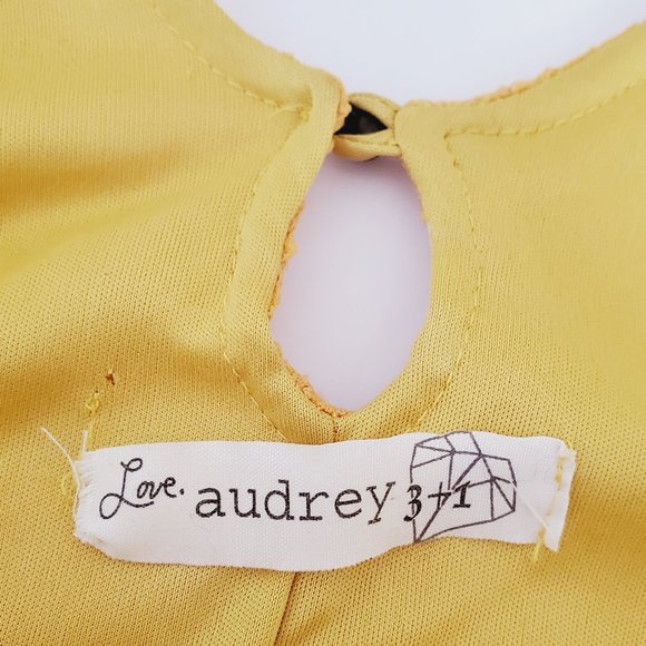 AUDREY 3+1 Mustard Yellow Lace Skater Boho Dress - Picture 6 of 9